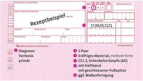 Kann ich Stützstrümpfe auf Rezept erhalten?